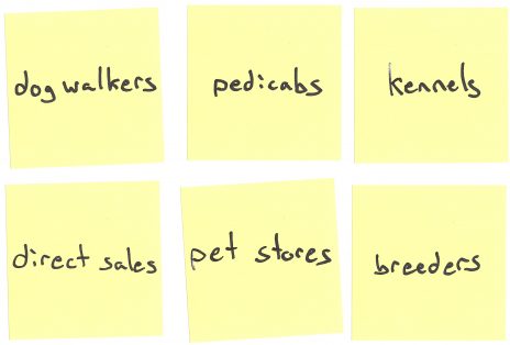 Channels - Dump and Sort for Puppies-as-a-Service business model canvas example