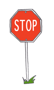 A stop sign, lean template