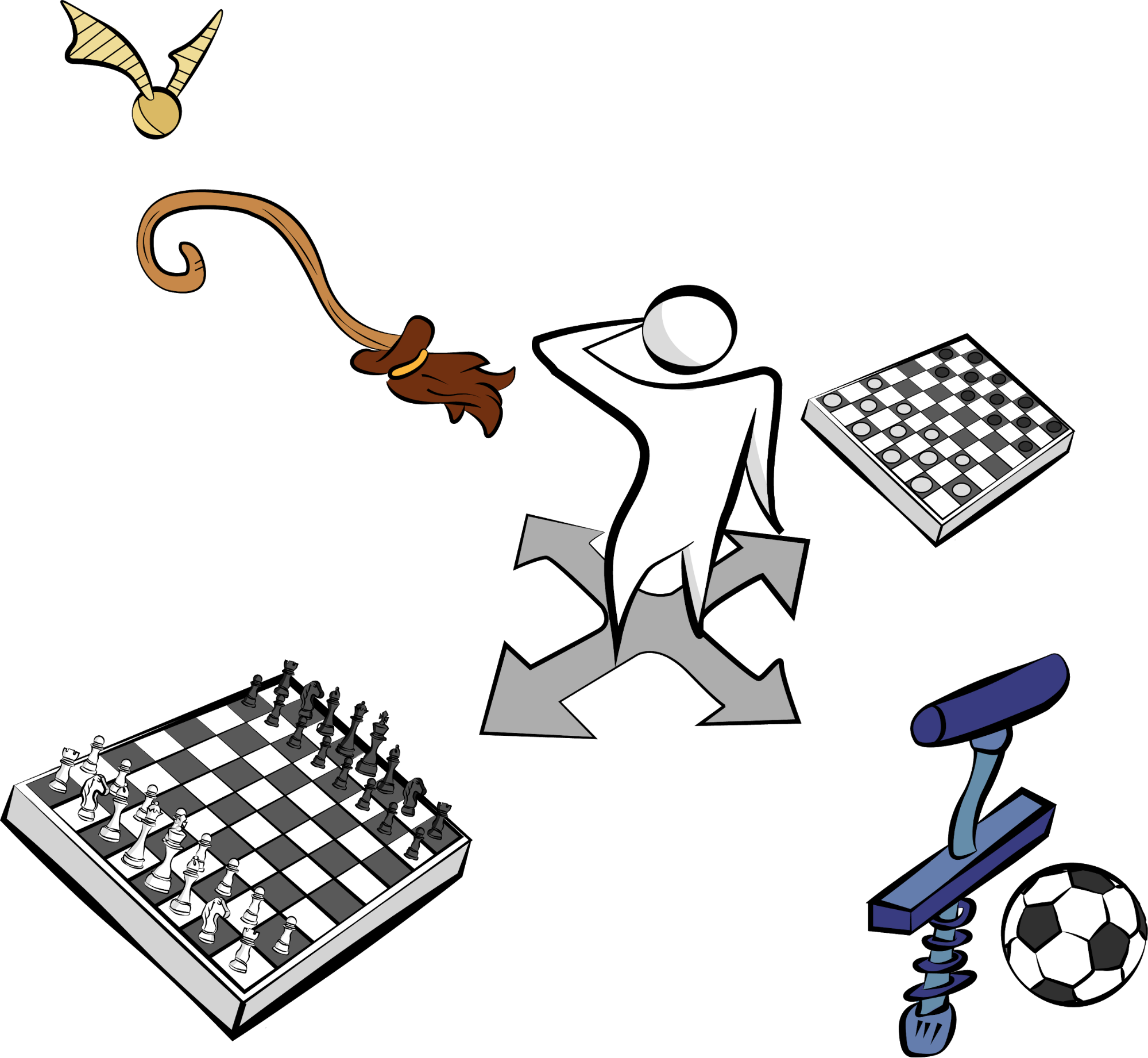 Decision between checkers, chess, Quidditch, and Calvin Ball